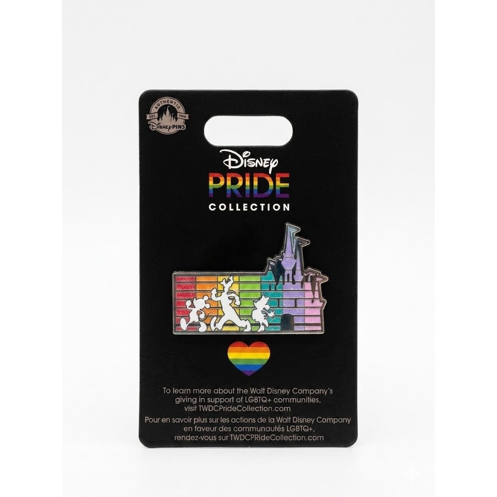 Disney Pride Collection Pin – Mickey, Minnie, Goofy & Castle – Brand New - Picture 2 of 3